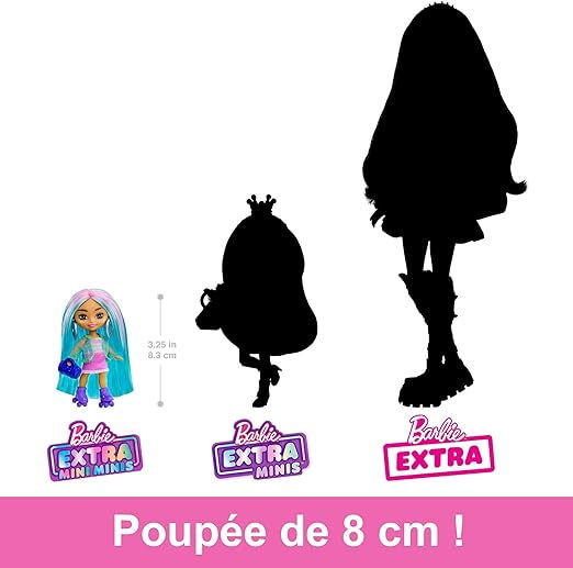 Miniature : Barbie Extra Mini minis Poupée Extra aux Cheveux Bleus