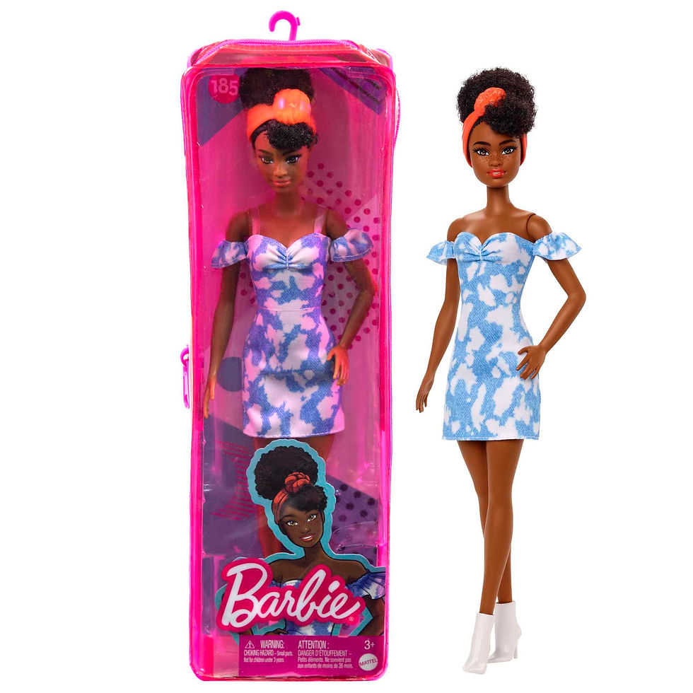 Barbie - Poupée Barbie Fashionistas 185, Robe en jean