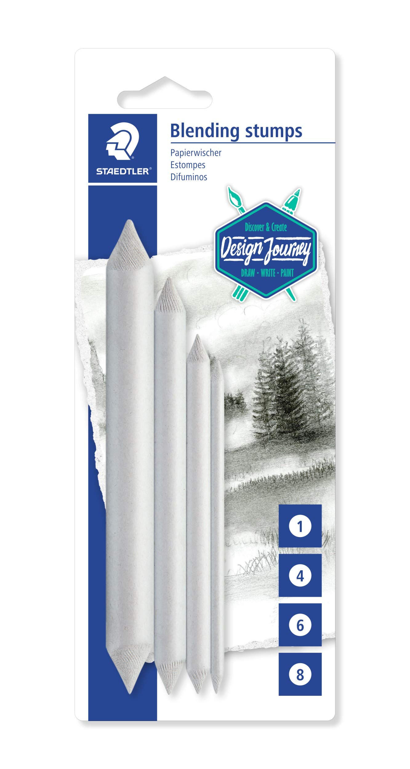 Staedler - Étui blister avec 4 estompes de taille différente