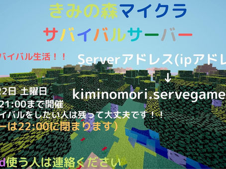 5/22マイクラサバイバルゲーム開催【顔が見えないコミュニティ】