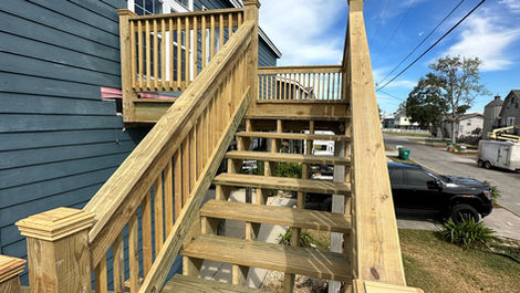 Dolan Construction designed and built a custom residential deck in Slidell