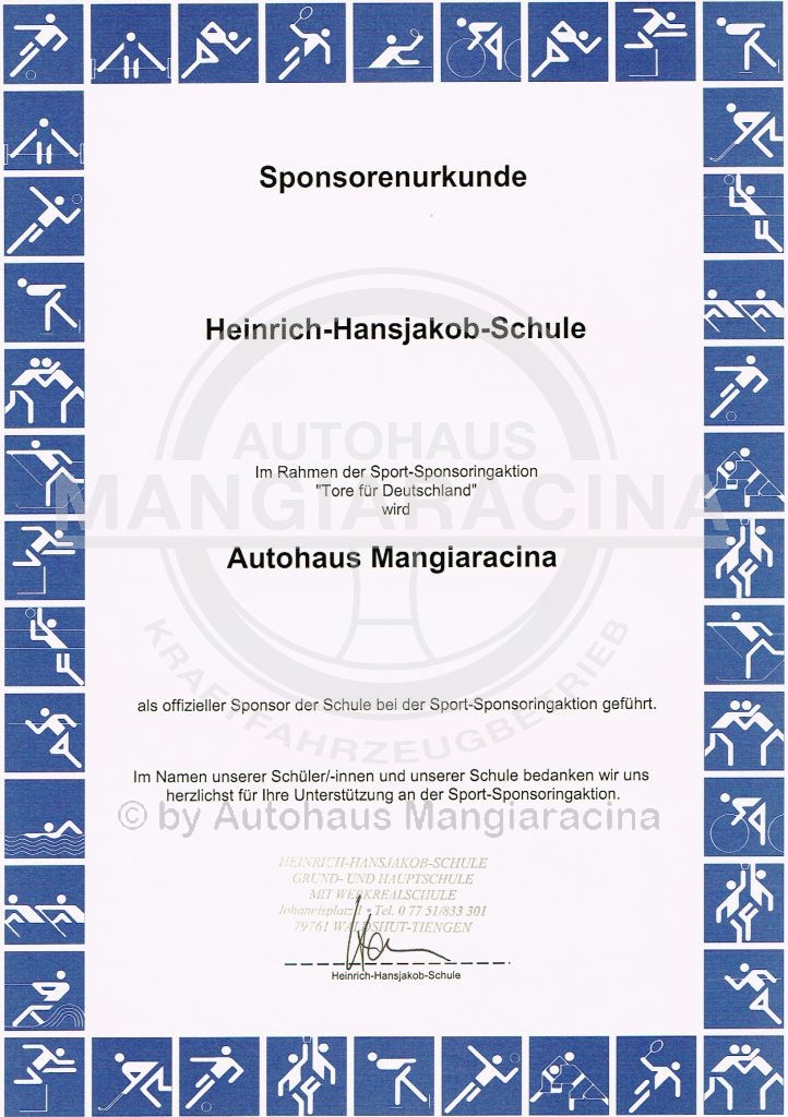 Sponsorurkunde