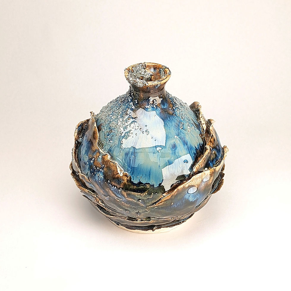 Thumbnail: Small Round Vase | H. 13 cm | By Chris West