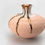 Thumbnail: Peach Fuzz Textured Vase with Copper Lustre | H. 15 cm | By Alex McCarthy