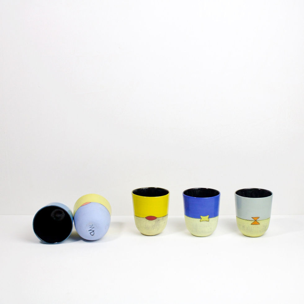 Thumbnail: 'Colour Me Bright' Small Cups | By Clementina Van Der Walt