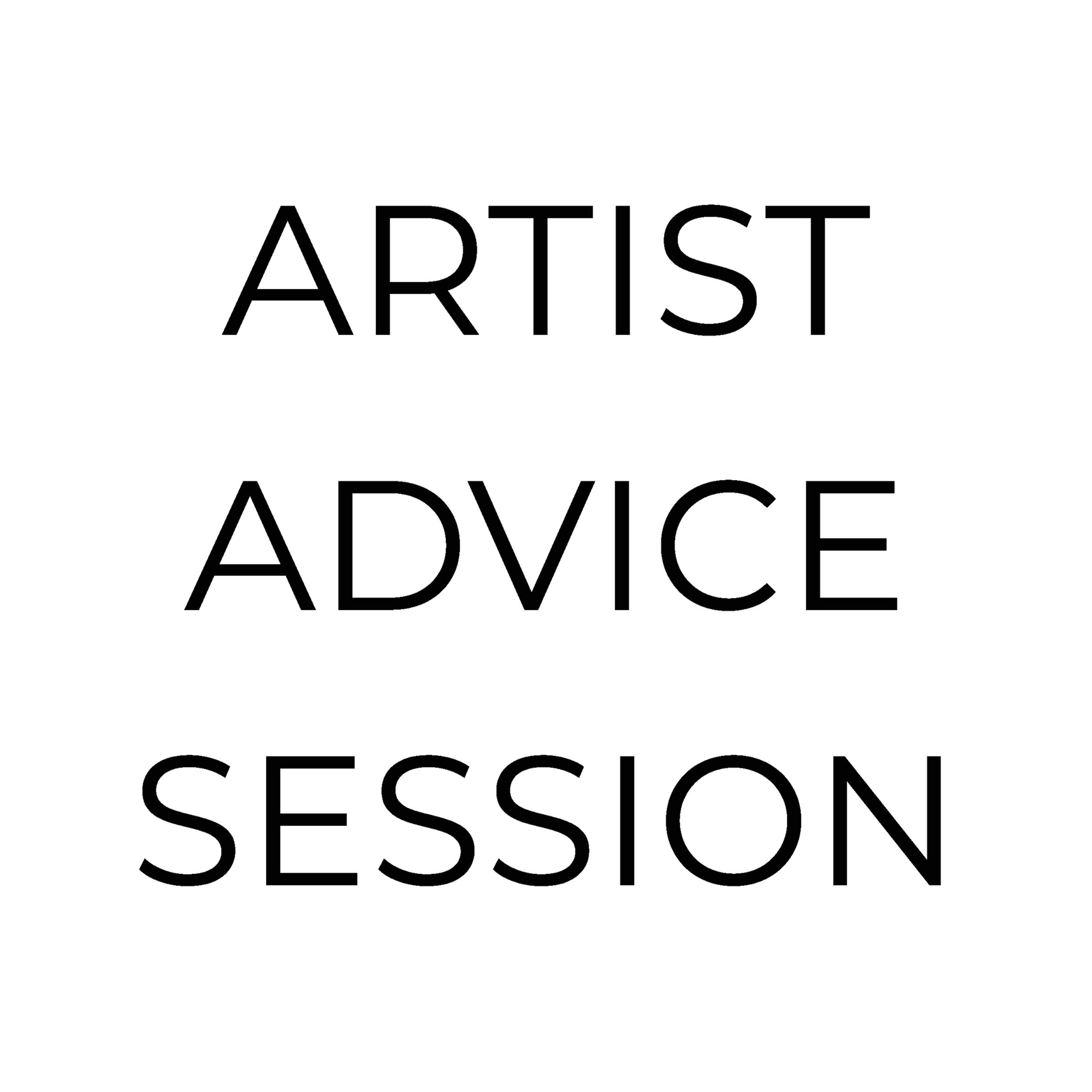 1 Hour Zoom Artist Advice Session - 10.30am, Friday 5th June