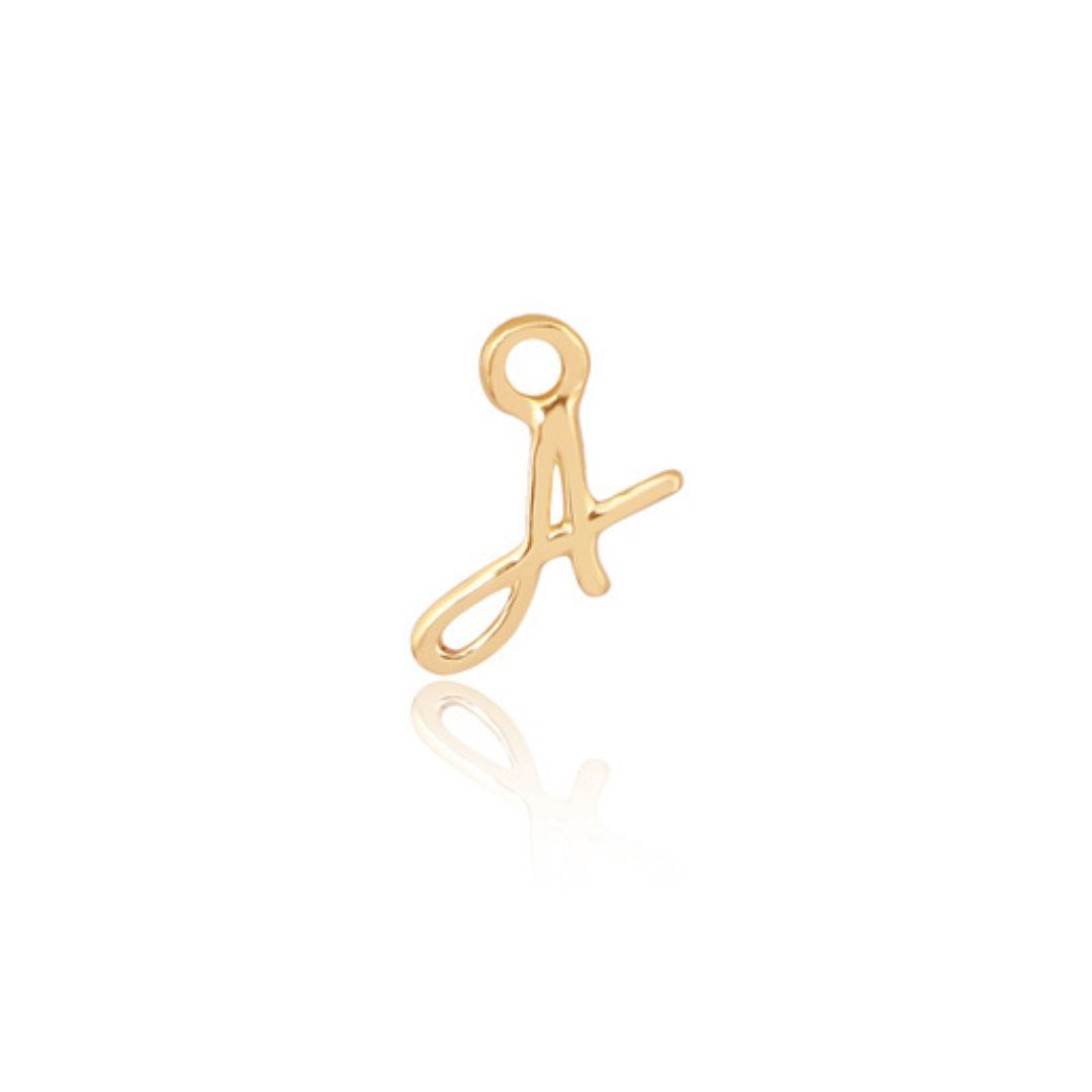 A Initial Charm - Gold Vermeil