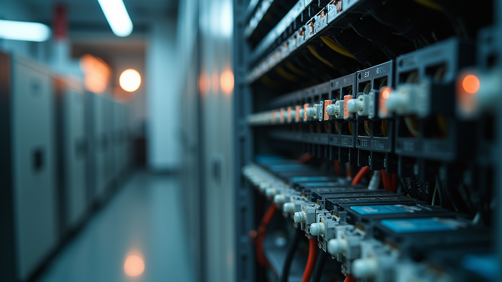 Eye-level view of electrical panel with wiring