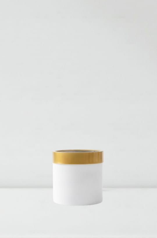 Metal Beyaz Gold Bilezikli Dekoratif Saksı