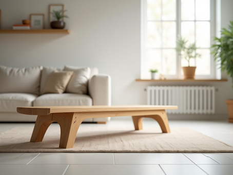 Minimalist Curved-Leg Wooden Bench for Modern Homes