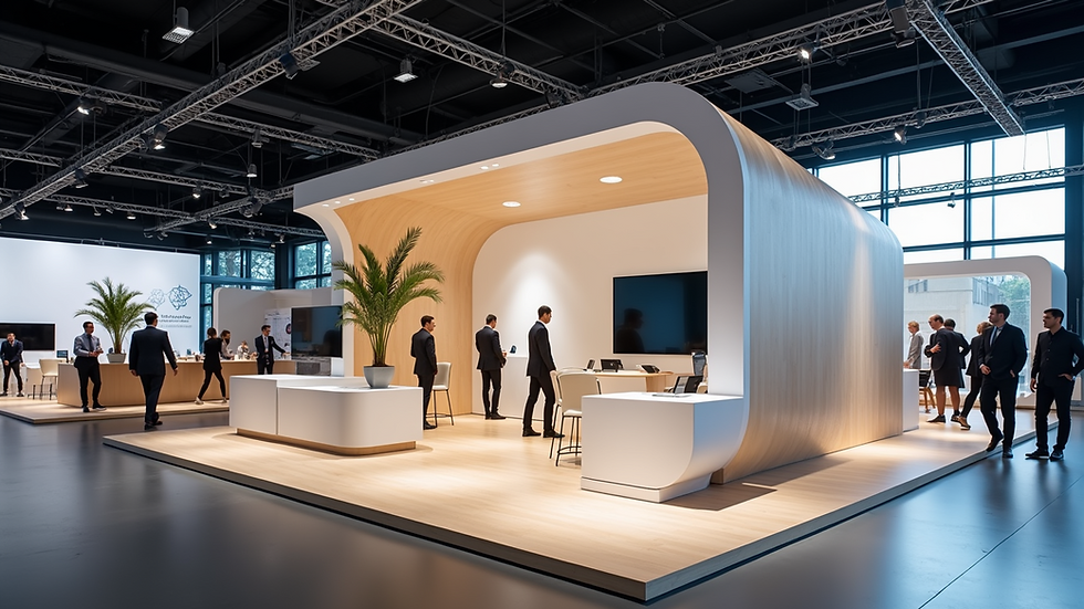Eye-level view of a well-designed trade show stand