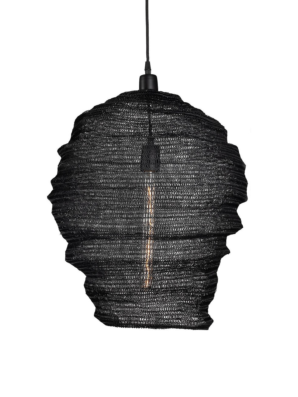 Lampara Mesh Pendant in Black - Large