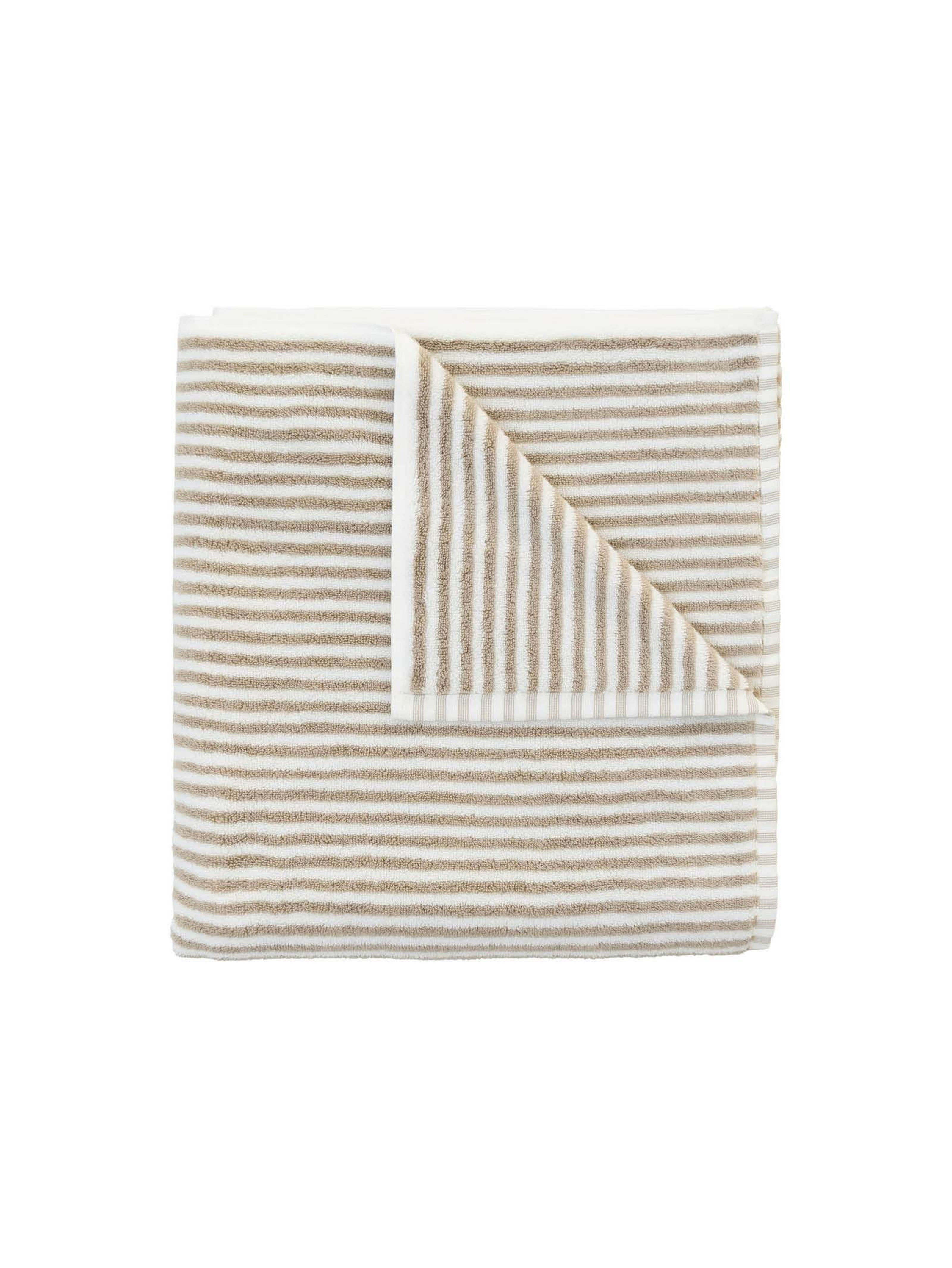 Luxor Stripe Bath Sheet in Pebble
