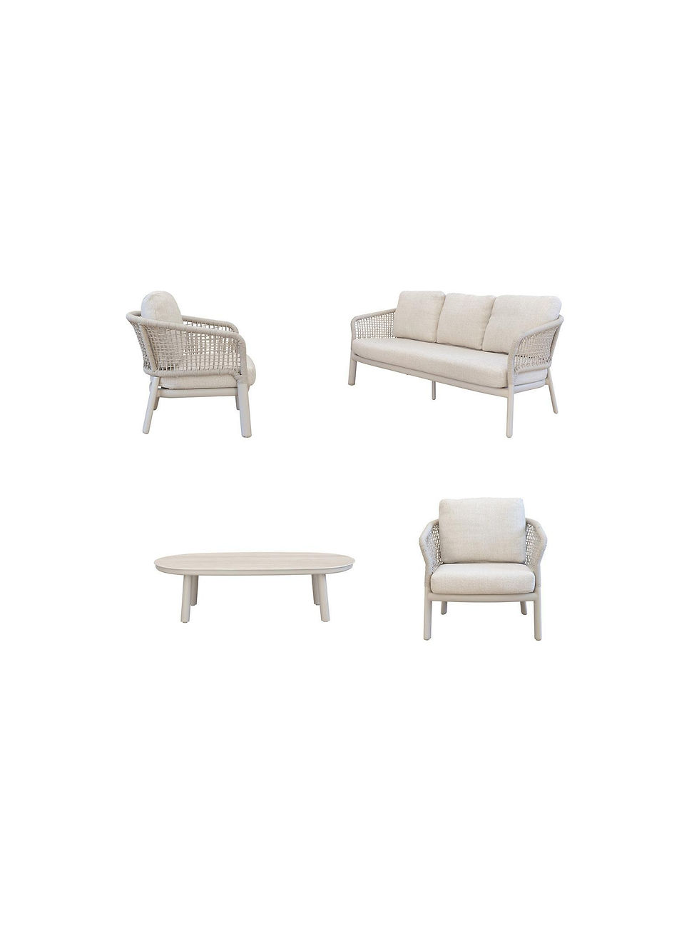 Eden Sofa Set in Driftwood