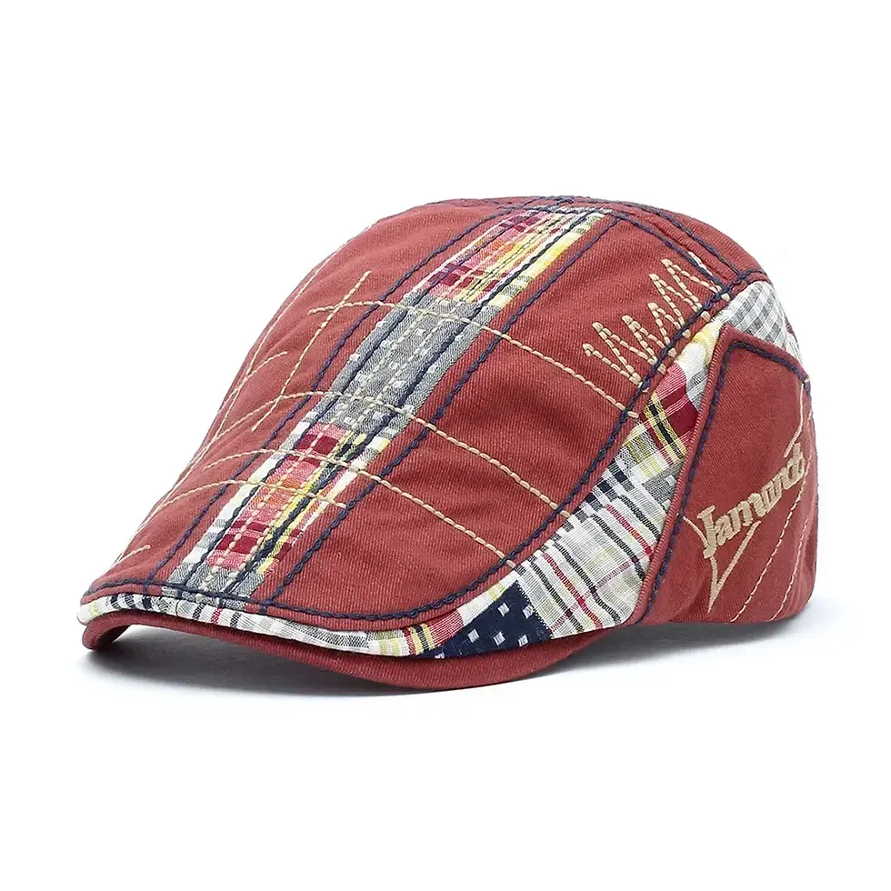 Thumbnail: TOHUIYAN 2025 Plaid Cotton Newsboy Cap Men Casual Ivy Hat