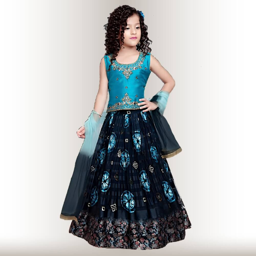 Blue Lehenga Choli for Girls
