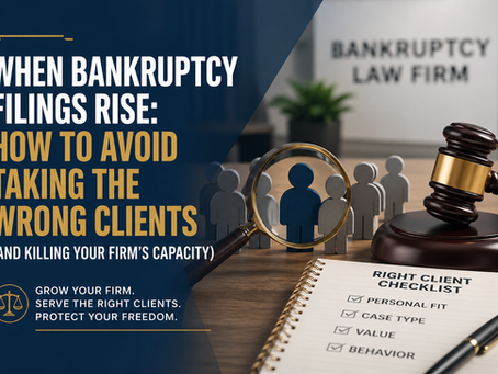 When Bankruptcy Filings Rise: How to Avoid Taking the Wrong Clients (and Killing Your Firm’s Capacity)