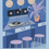 Thumbnail: illustration of a Japanese vinyl listening bar, retro vibes, tokyo, showa era, midnight, blue