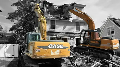 Residential demolition in Sussex County, Delaware by Walker Construction

