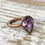 Thumbnail: AMETHYST RING | AMETHYST CRYSTAL RING | PURPLE AMETHYST AND COPPER RING