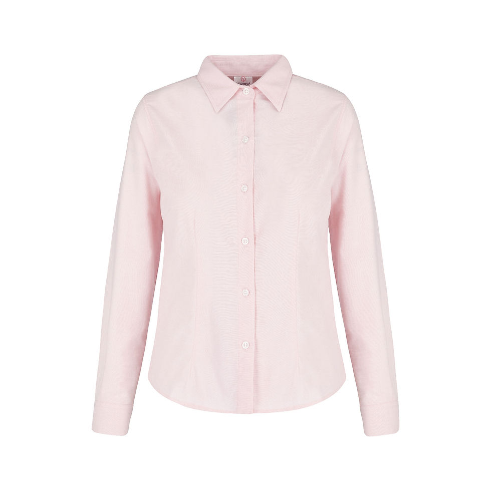 Miniatura: Camisa de Gabardina Manga Corta con Silueta para Dama