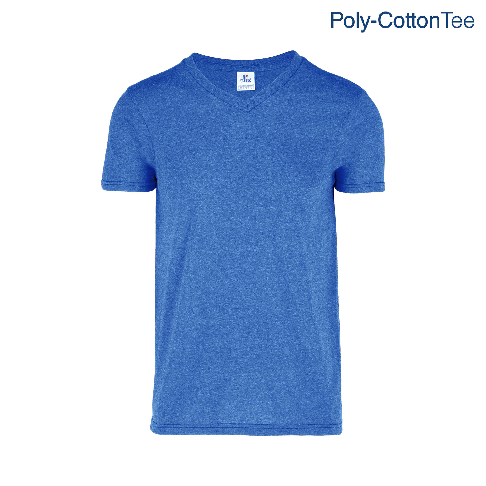 Playera Cuello V Colores Jaspe para Caballero · C0356 ROJ · Royal Jaspe