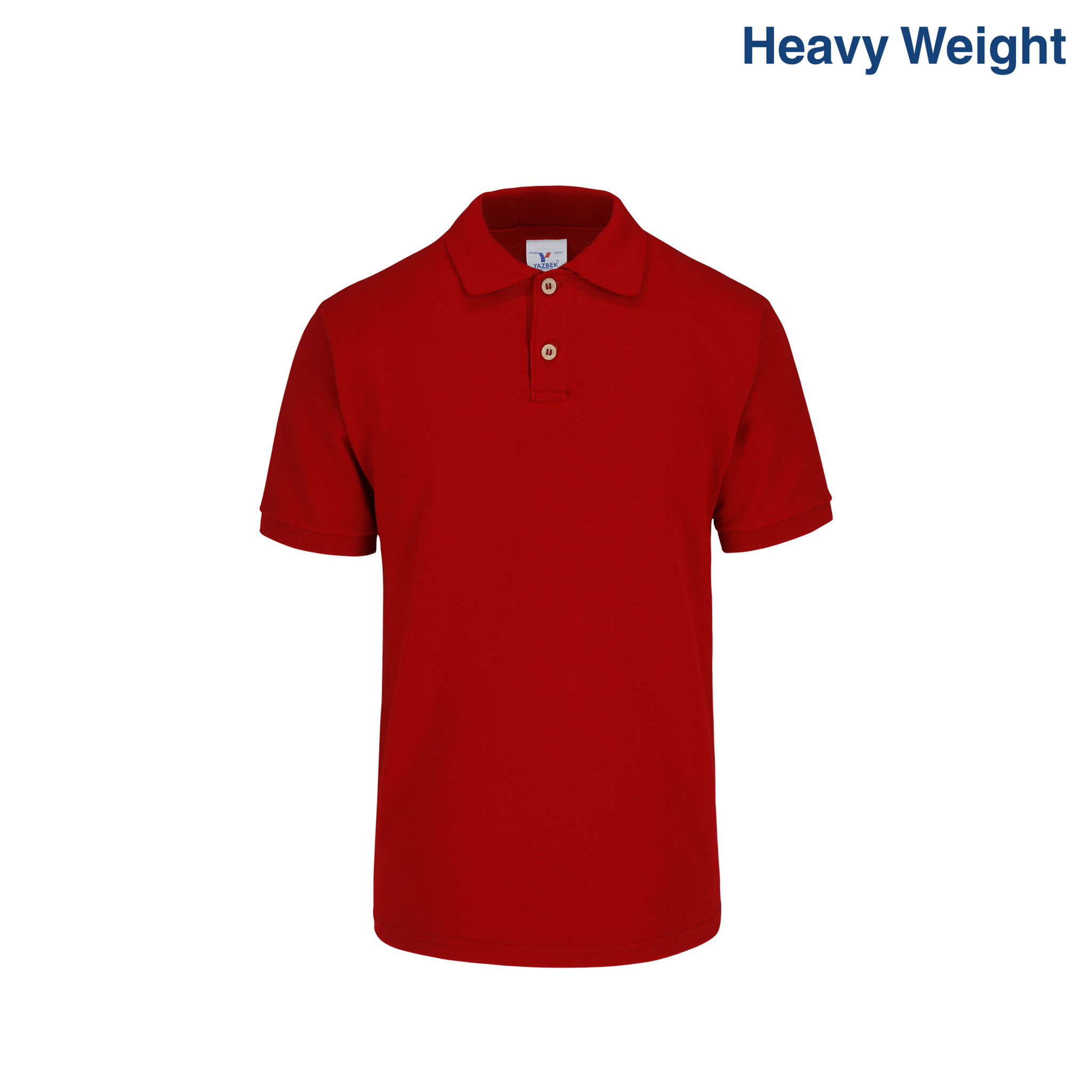 Playera Tipo Polo Pique Unisex para Joven · J0500 R · Rojo