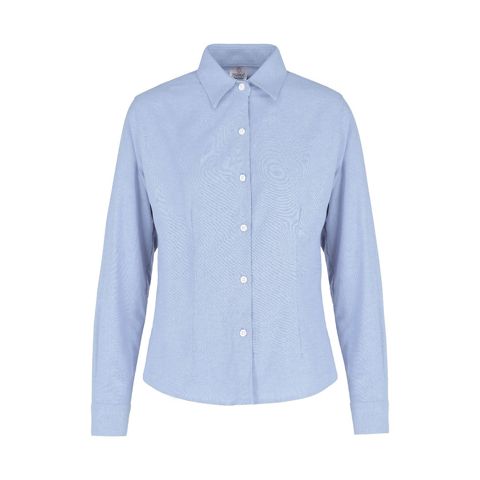 Miniatura: Camisa de Gabardina Manga Corta con Silueta para Dama