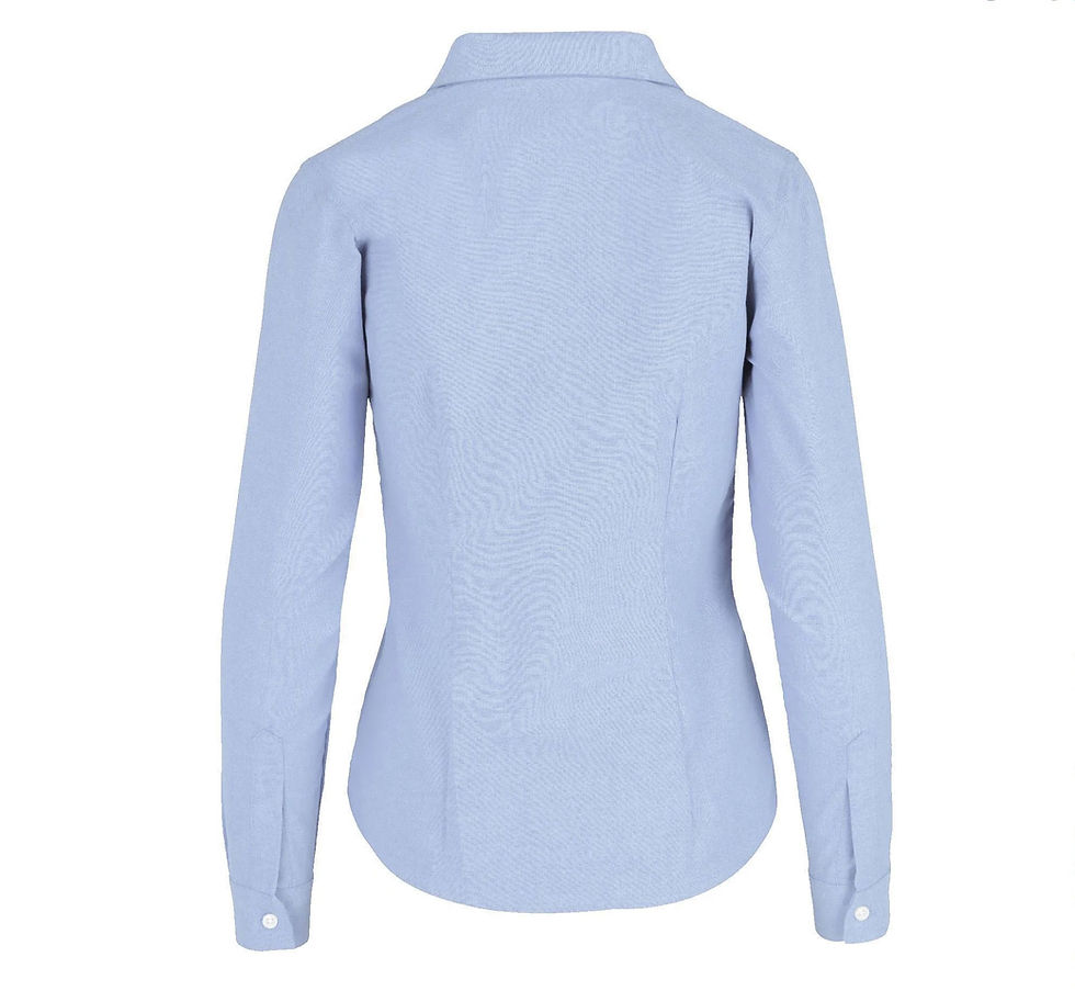 Miniatura: Camisa de Gabardina Manga Corta con Silueta para Dama