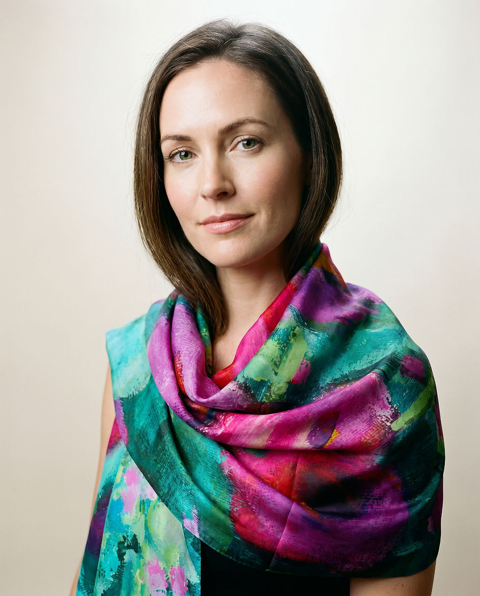 Thumbnail: Silk Scarf 24"x70" - 'King of the Hollyhocks' Design