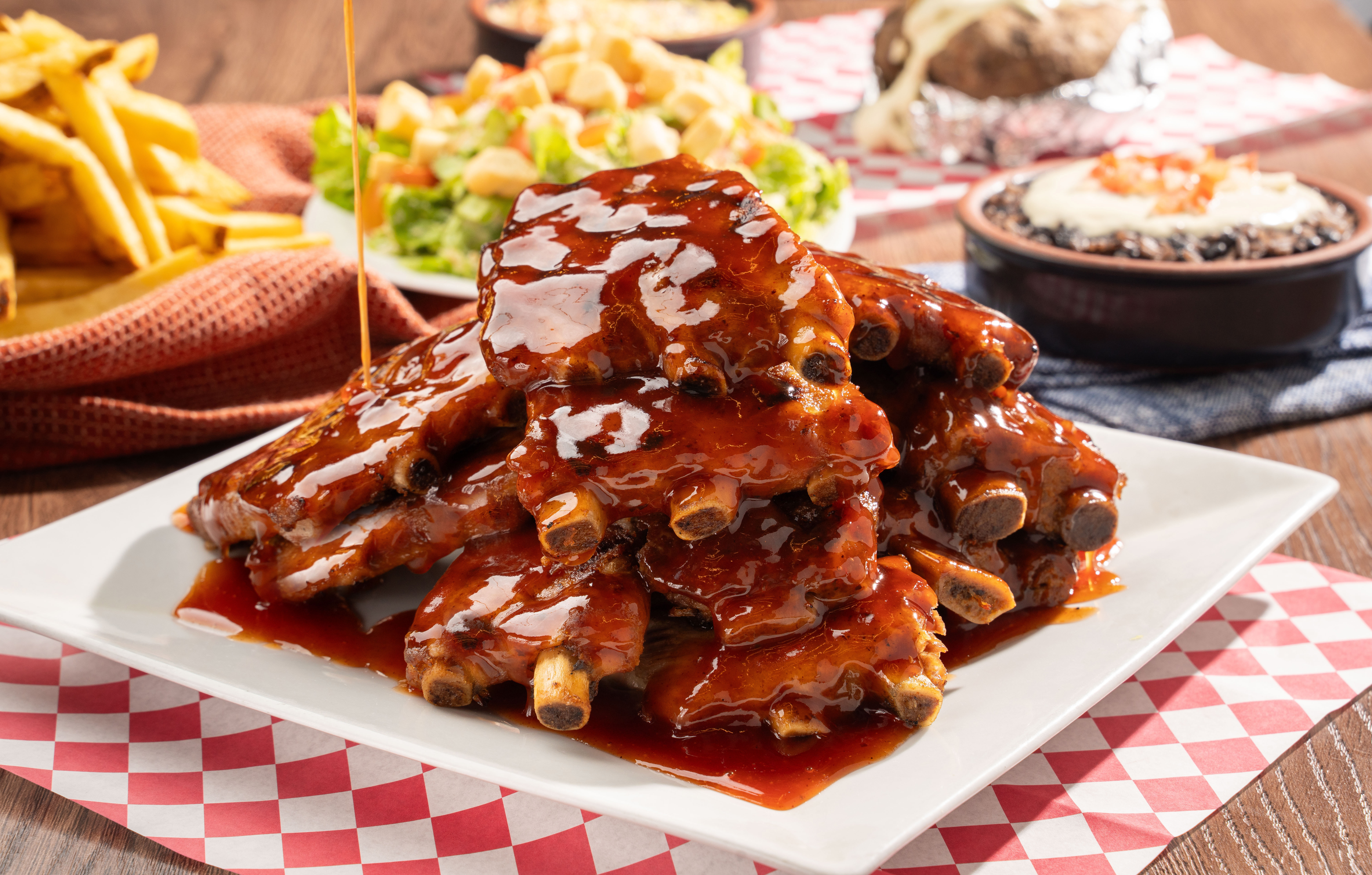 Arranged Food and Objects