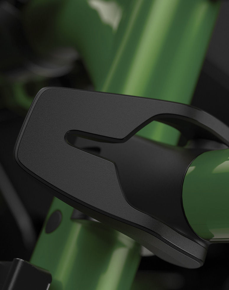 Thumbnail: Close up of black device details with green background and design elements