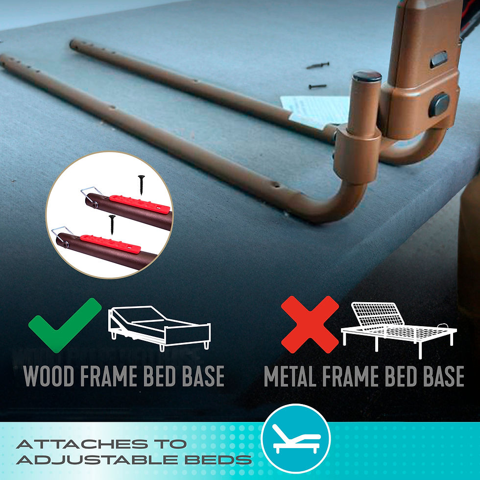 Thumbnail: Wonder Click fits a wooden bed base and does not fit a metal bed frame