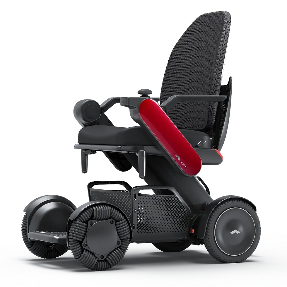 Thumbnail: WHILL Model C2 High Back with red arm covers