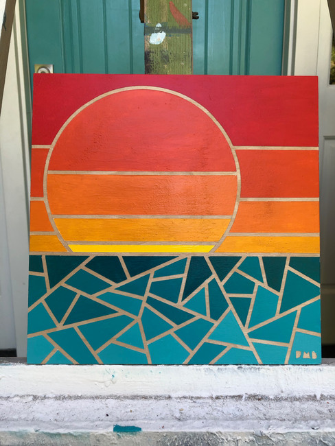 GEOMETRIC SEA WITH SUN