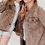 Thumbnail: womens | denim jacket | brown