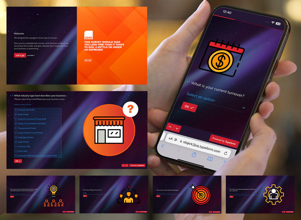 Email driving survey completion and database building
