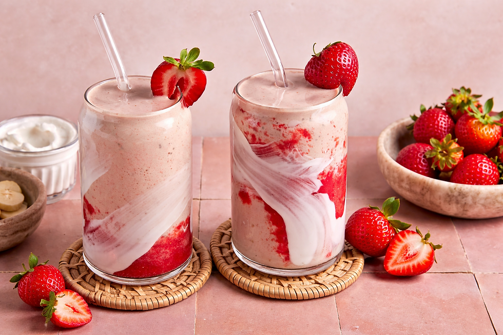 DIY Erewhon Strawberry Glaze Smoothies