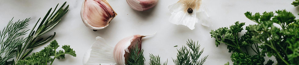 Herbs and garlic