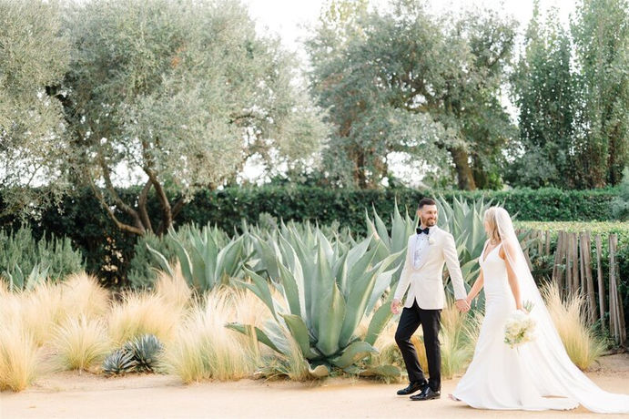 Cornerstone Sonoma wedding with bride and groom in wine country styled by AN Artistry.