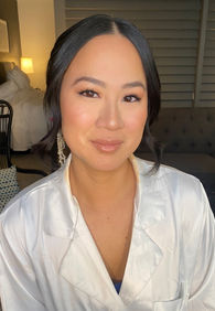 Natural bridal makeup look with dewy skin and subtle contour by AN Artistry San Francisco makeup artist.