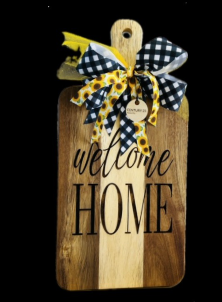 Acacia 16x8" cut board w/handle