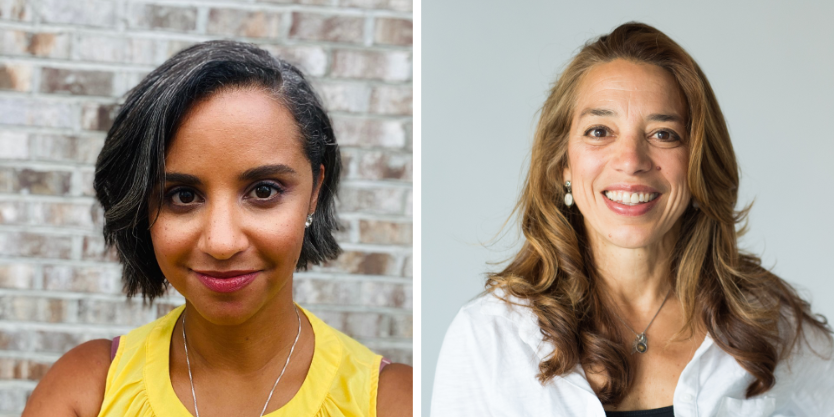 Photographs of Crystal Miller-Liggon (left) & Kim Thompson Smith (right)