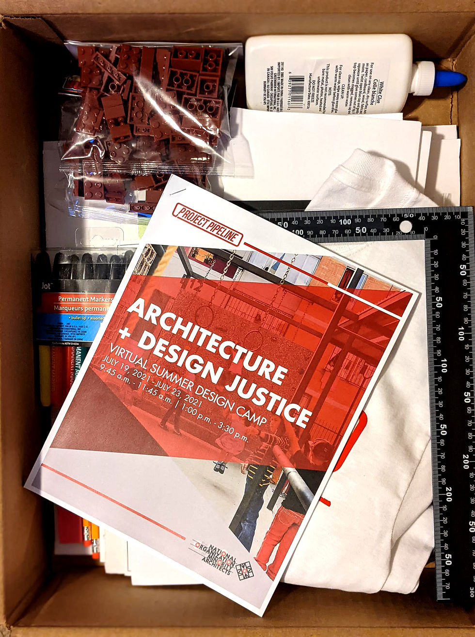 Photograph of the supplies and materials delivered to Project Pipeline Students in 2021.
