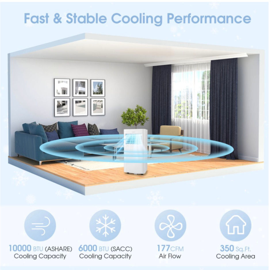 Thumbnail: Costway 3-in-1 Portable Air Conditioner 