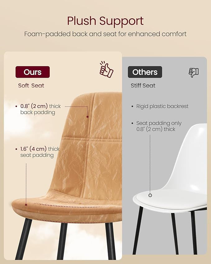 Thumbnail: VASAGLE Set of 4 Dining Chairs