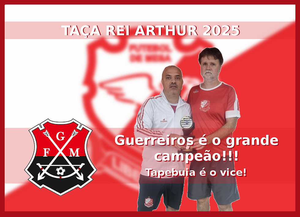 TAÇA REI ARTHUR 2025: Guerreiros é o grande campeão!!! Tapebuia é o vice!