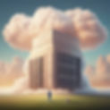 Datacenter in the cloud with a guardian watching over it.jpg