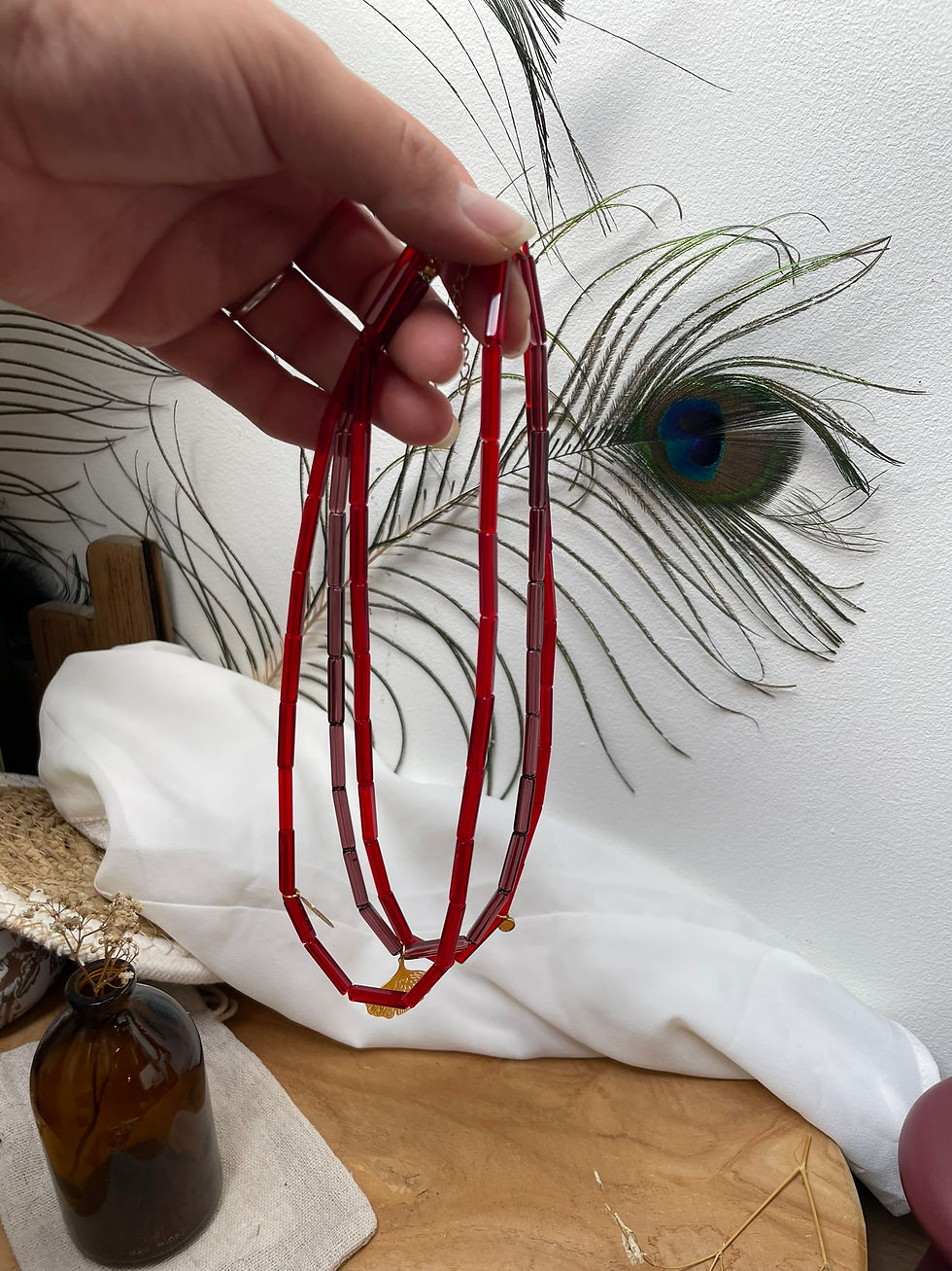 Miniature : Collier triple ginkgo