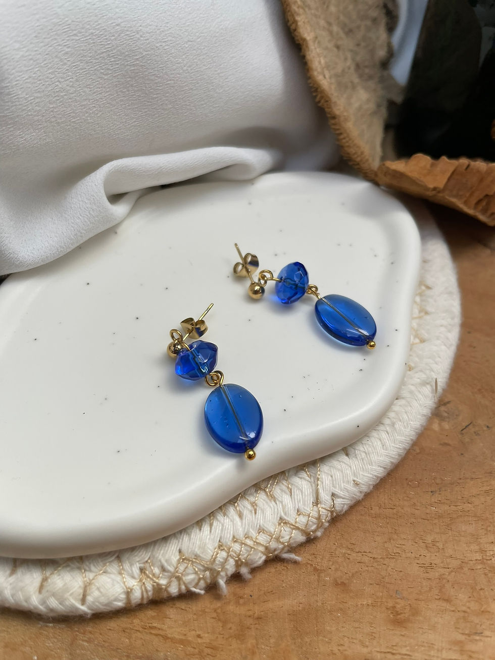 Thumbnail: Pendantes bleues double